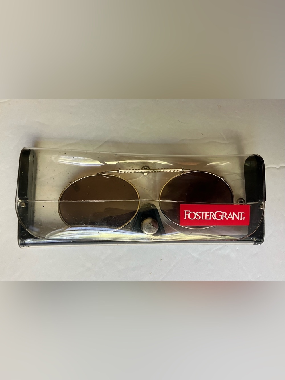 Vintage Foster Grant clip-on sunglasses
